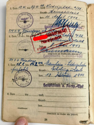 Soldbuch Luftwaffe, ausgestellt am 26.4.1940 bei Luftwaffe Bau Kompanie 1/5/XII.