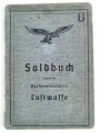 Soldbuch Luftwaffe, ausgestellt am 26.4.1940 bei Luftwaffe Bau Kompanie 1/5/XII.