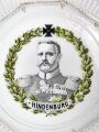 1.Weltkrieg, patriotische Porzellanschale " v. Hindenburg" Durchmesser 25cm