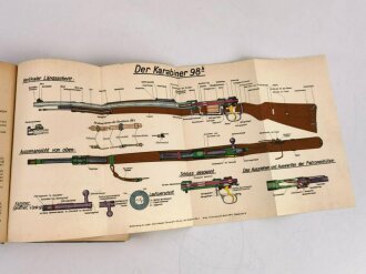 "Waffentechnischer Leitfaden für die Ordnungspolizei", Berlin, 1941, 488 Seiten, Bindung hinten lose, stark gebraucht