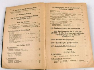 "Waffentechnischer Leitfaden für die Ordnungspolizei", Berlin, 1941, 488 Seiten, Bindung hinten lose, stark gebraucht