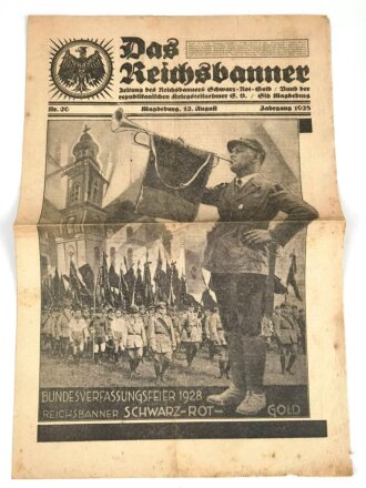 "Das Reichsbanner" Magdeburg Jahrgang 1928 Nr. 26, 12. August 1928