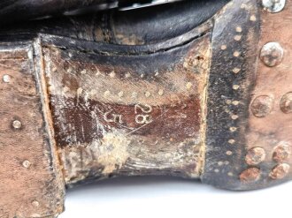 Paar vorschriftsmäßige Halbschuhe für Mannschaften der Wehrmacht.Wohl ungetragenes Paar, Sohlenlänge 29cm