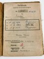 Soldbuch Heer, ausgestellt am 15.März 1941 bei 5.Kompanie Nachrichten Ersatz Abteilung 25.