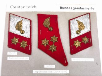 Österreich, Sammlung Abzeichen zum Thema Gendarmerie, alles auf Karton aufgetackert