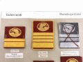 Österreich, Sammlung Abzeichen zum Thema Bundespolizei, alles auf Karton aufgetackert