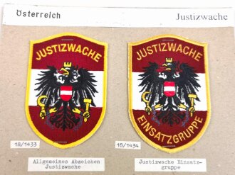 Österreich, Sammlung Abzeichen zum Thema Bundespolizei, alles auf Karton aufgetackert