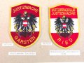 Österreich, Sammlung Abzeichen zum Thema Bundespolizei, alles auf Karton aufgetackert