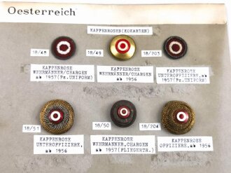 Österreich, Sammlung Kappenabzeichen und Uniformknöpfe