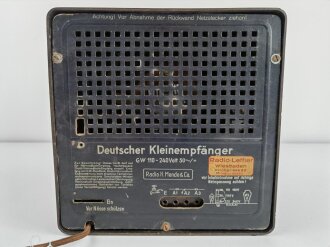 Deutscher Kleinempfänger DKE, " Radio H.Mende & Co" Ungereinigt, Optisch guter Gesamtzustand, leicht modifiziert, Funktion nicht geprüft