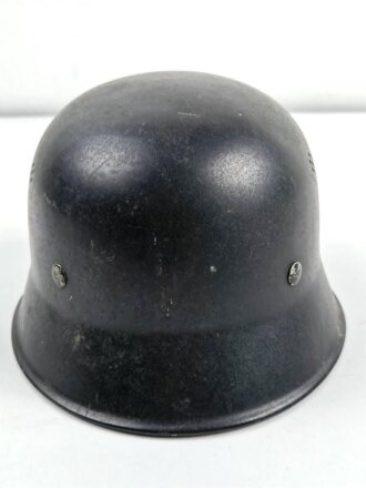 Stahlhelm Feuerwehr III.Reich. Originallack, ungereinigt, entnazifiziert