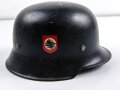 Stahlhelm Feuerwehr III.Reich. Originallack, ungereinigt, entnazifiziert