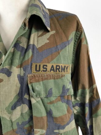 U.S. Army Woodland camo coat, used, size medium long