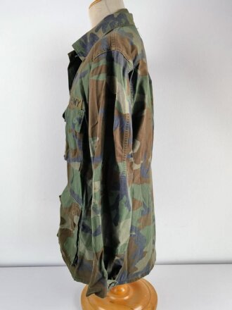 U.S. Army Woodland camo coat, used, size medium long