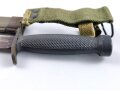 U.S. Mark II fighting knife, most likely NATO, unmarked knife, scabbard M8 A1. Used