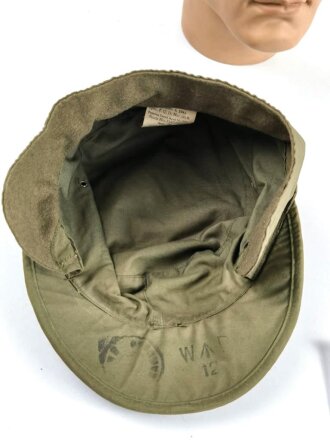 U.S. 1944 dated Field Cap Cotton, size 7.  Issued to British soldier. used, good conditon