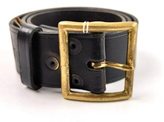 U.S. Garisson belt, black leather, total lengh 100cm