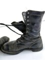 U.S. black leather jump boots, well used, uncleaned, size 8