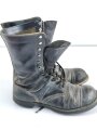 U.S. black leather jump boots, well used, uncleaned, size 8