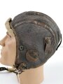 U.S. Army Air Force WWII, Type B-6 Flight Helmet. Uncleaned