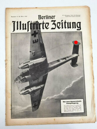 Berliner Illustrierte Zeitung, Nr. 13 vom 28. März 1940 "Das neue Messerschmitt-Kampfflugzeug"