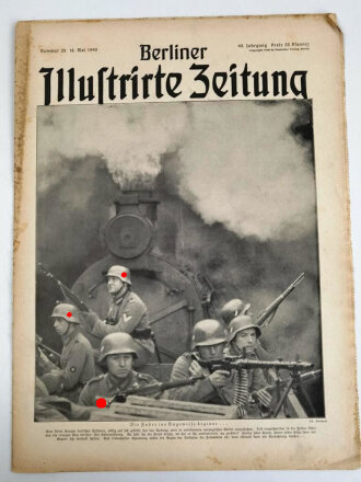 Berliner Illustrierte Zeitung, Nr. 20 vom 16. Mai 1940 "Die Fahrt ins Ungewisse beginnt ... "