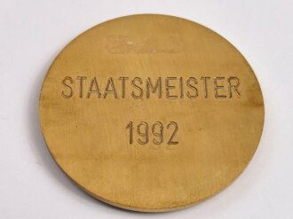 Österreich, nicht tragbare Plakette " Sport in Niederösterreich" Staatsmeister 1992. Durchmesser 60mm