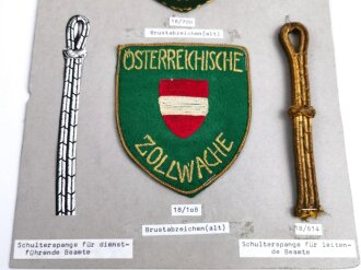 Österreich, Sammlung Effekten zum Thema Zoll, alle auf Karton aufgetackert