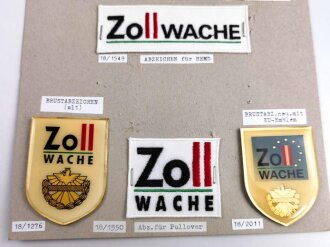 Österreich, Sammlung Effekten zum Thema Zoll, alle auf Karton aufgetackert