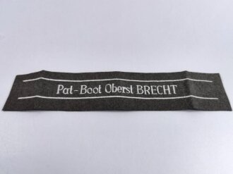 Österreich Bundesheer, Ärmelband " Pat. Boot Oberst Brecht" Länge 29cm