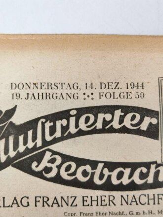 Illustrierter Beobachter, Nr. 50 vom 14. Dezember 1944...