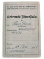 Wehrmacht - Führerschein eines Angehörigen Feldpostnummer 42476, ausgestellt bei Infanterie Panzerjäger Ersatz Kompanie Darmstadt 1942