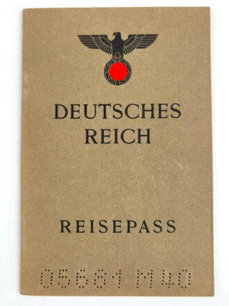 Deutsches Reich, Reisepass, blanko, mit Merkblatt für Reisen in das Ausland