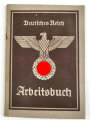 Arbeitsbuch für eines Prokurist bei einer Versicherung in Reichenberg, datiert 1942