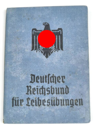 Deutscher Reichsbund für Leibesübungen, Fachamt Fussball, Gau Baden, Spielerpaß datiert 1937