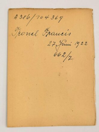 Arbeitsbuch für Ausländer eines Mannes aus Frankreich der als Postarbeiter beim Lager ausländischer Arbeiter der Deutschen Reichspost Wien arbeitete, datiert 1944