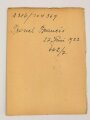 Arbeitsbuch für Ausländer eines Mannes aus Frankreich der als Postarbeiter beim Lager ausländischer Arbeiter der Deutschen Reichspost Wien arbeitete, datiert 1944