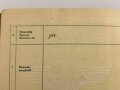 Arbeitsbuch für Ausländer einer Frau aus Frankreich die als Buchhalterin in Wien bei der Länderbank arbeitete, datiert 1944