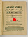 Arbeitsbuch für Ausländer eines Mannes aus Frankreich der als Postarbeiter beim Lager ausländischer Arbeiter der Deutschen Reichspost Wien arbeitete, datiert 1944