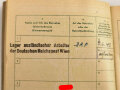 Arbeitsbuch für Ausländer eines Mannes aus Frankreich der als Postarbeiter beim Lager ausländischer Arbeiter der Deutschen Reichspost Wien arbeitete, datiert 1944