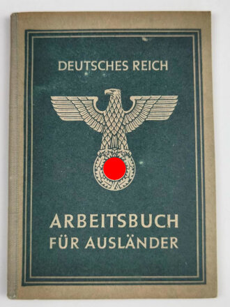 Arbeitsbuch für Ausländer eines Mannes aus...