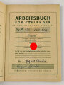 Arbeitsbuch für Ausländer eines Mannes aus Frankreich der als Postarbeiter beim Lager ausländischer Arbeiter der Deutschen Reichspost Wien arbeitete, datiert 1944