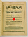 Arbeitsbuch für Ausländer eines Mannes aus Frankreich der als Postarbeiter beim Lager ausländischer Arbeiter der Deutschen Reichspost Wien arbeitete, datiert 1944