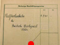 Arbeitsbuch für Ausländer eines Mannes aus Frankreich der als Postarbeiter beim Lager ausländischer Arbeiter der Deutschen Reichspost Wien arbeitete, datiert 1944