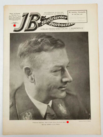 Illustrierter Beobachter, Nr. 19 vom 13.Mai 1943 "Viktor Lutze, Chef des Stabes der SA."