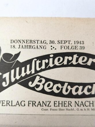 Illustrierter Beobachter, Nr. 39 vom 30.September 1943...