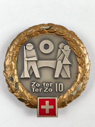 Schweiz, Barettabzeichen " Territorialzone 10 "...