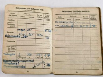 Soldbuch Heer, ausgestellt 17.2.43 bei Stamm .Kp. Gren. Ers. Btl ( mot) 118 als Grenadier