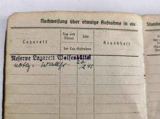 Soldbuch Heer, ausgestellt 17.2.43 bei Stamm .Kp. Gren. Ers. Btl ( mot) 118 als Grenadier