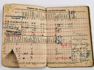 Soldbuch Heer, ausgestellt 17.2.43 bei Stamm .Kp. Gren. Ers. Btl ( mot) 118 als Grenadier